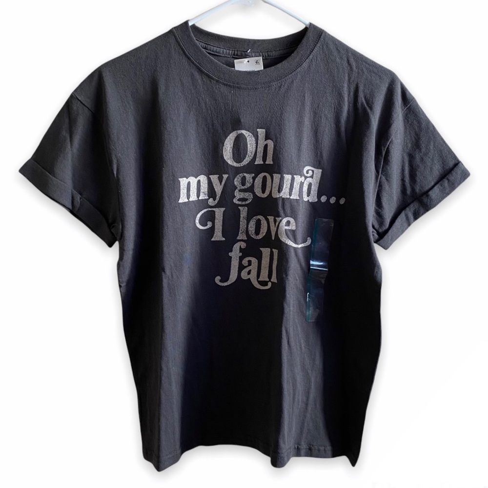 Fifth Sun Oh My Gourd I Love Fall Short Sleeve Graphic T-Shirt. - Picture 3 of 10